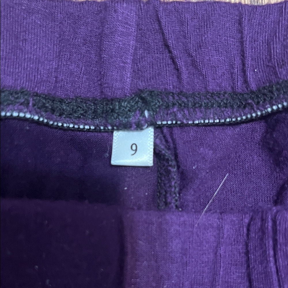 Girls' Purple Stretch Leggings - Size 9